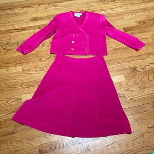 Vintage knit skirt suit size 14, 32’’ waist
